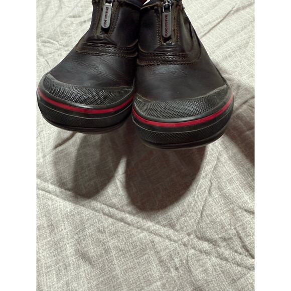 Clarks Muckers Zip Up Shoes Leather Rain Boots Ruck Womens Sz 5.5 EU 35.5 Brown - Picture 6 of 10